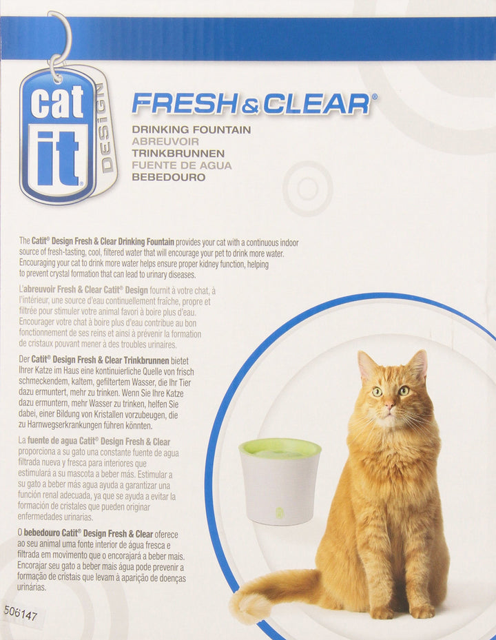 Katzen-Trinkbrunnen mit Doppelfilter 3 Liter grün/weiss - Bild 6