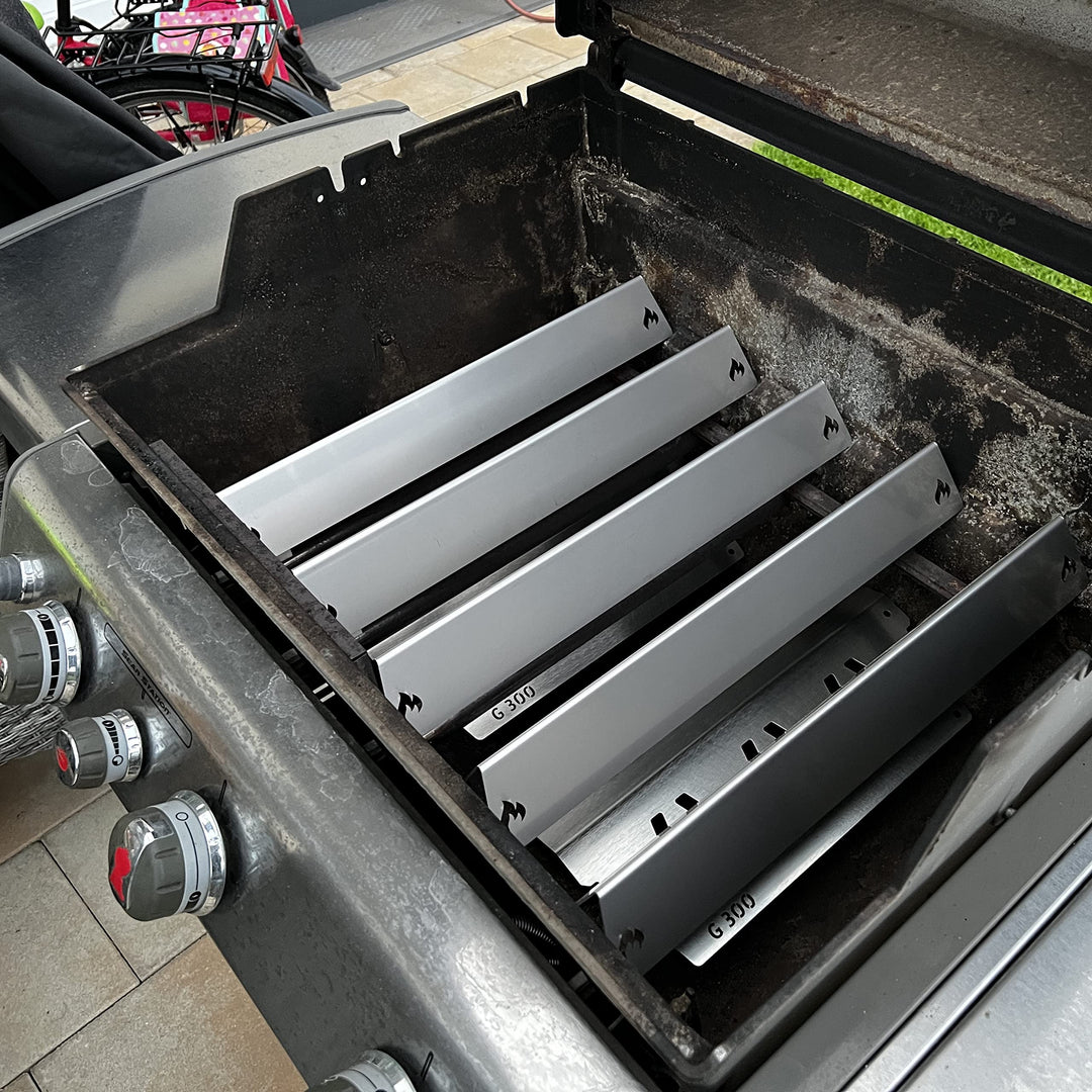 Aromaschienen Edelstahl 5er-Set für Weber Genesis 300 Serie ab 2011 - Bild 7