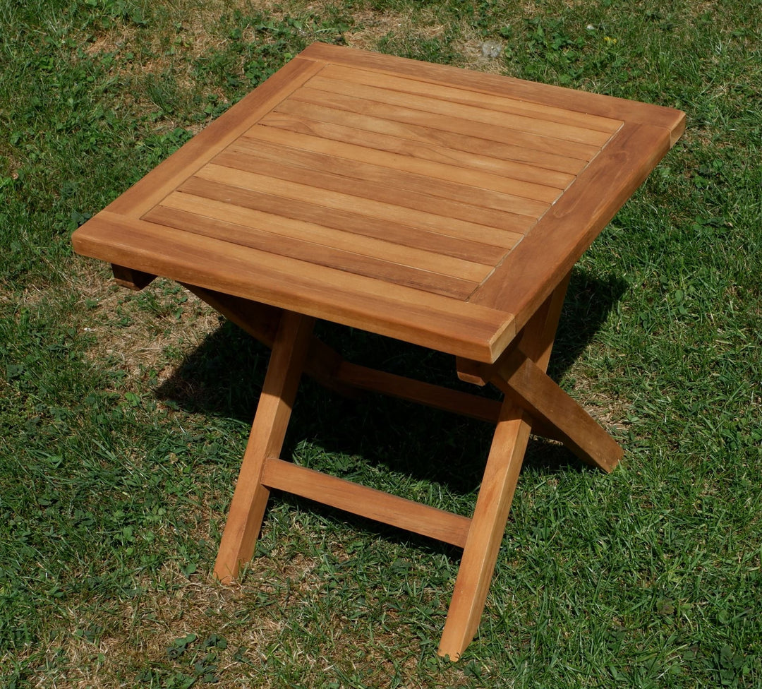 Klapptisch Teak Holz 45x45 cm Garten Beistelltisch klappbar - Bild 2