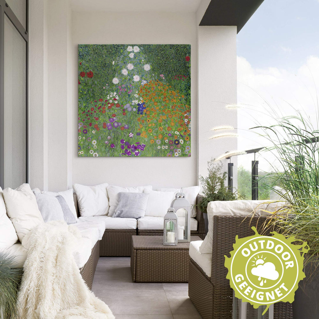 Wandbild Alu Verbundplatte 40x40 cm Klimt Bauerngarten Outdoor - Bild 6