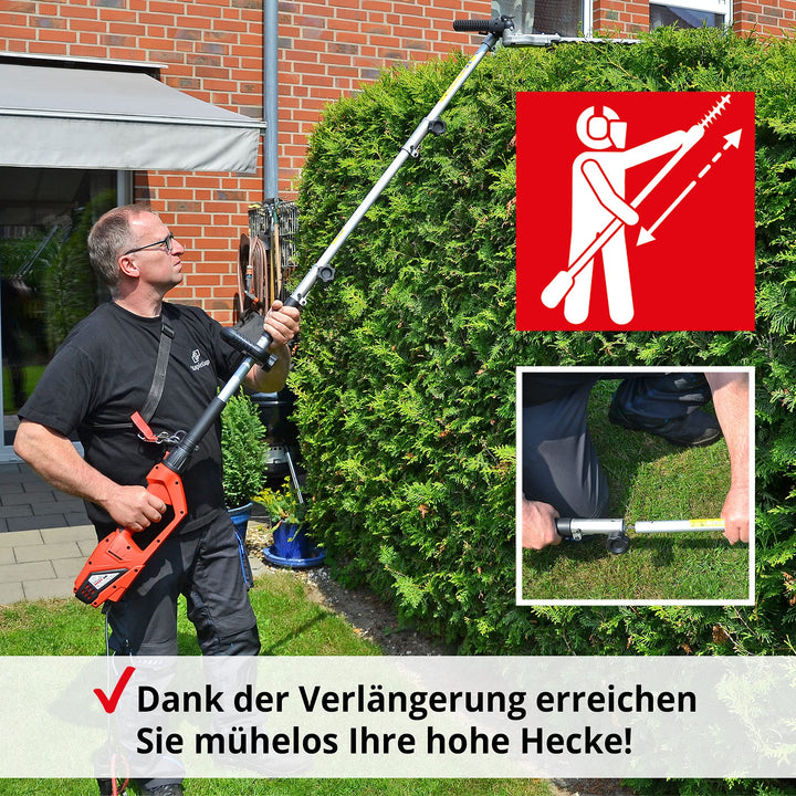 Elektro-Teleskopheckenschere 900W 41cm Schnittlänge 4m Reichweite - Bild 2