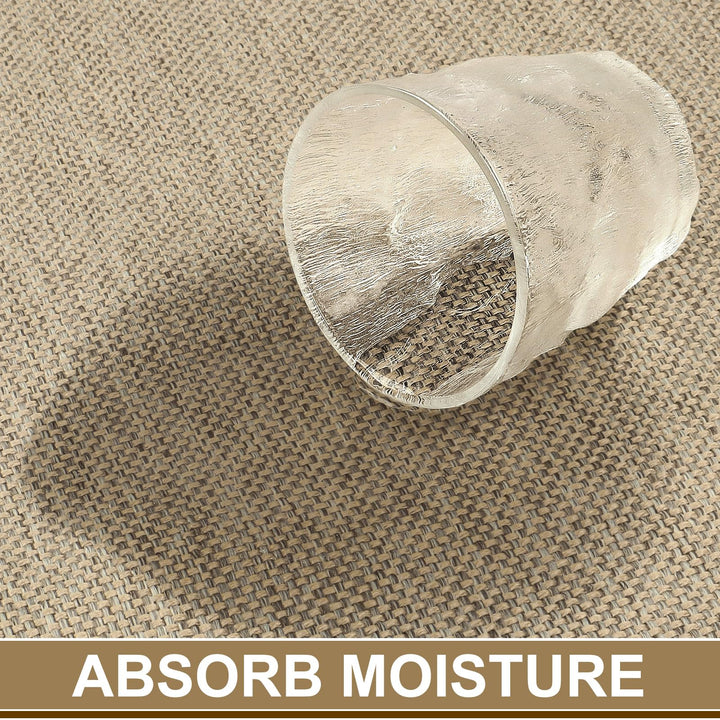 Fussmatte Innen Polyester rutschfest waschbar 60x90 cm Khaki - Bild 4