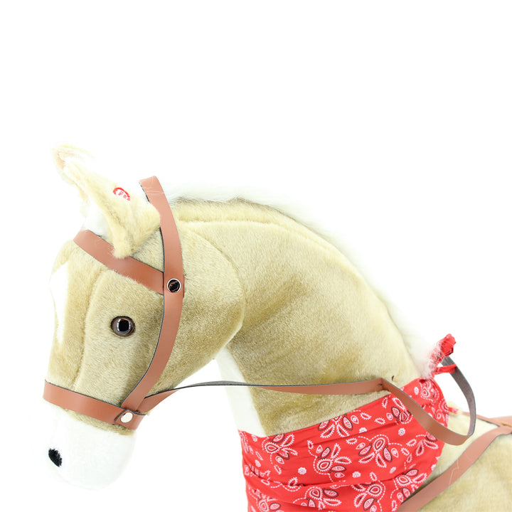 Stehpferd Haflinger beige 105 cm mit Sattel für Kinder ab 5 Jahren - Bild 5