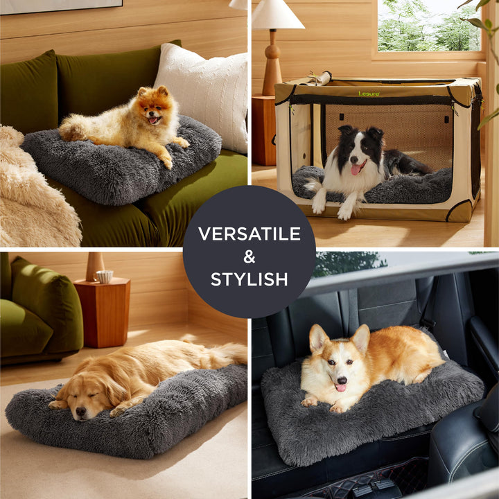 Hundekissen XXL Sherpa-Fleece waschbar 119x74cm Dunkelgrau - Bild 6