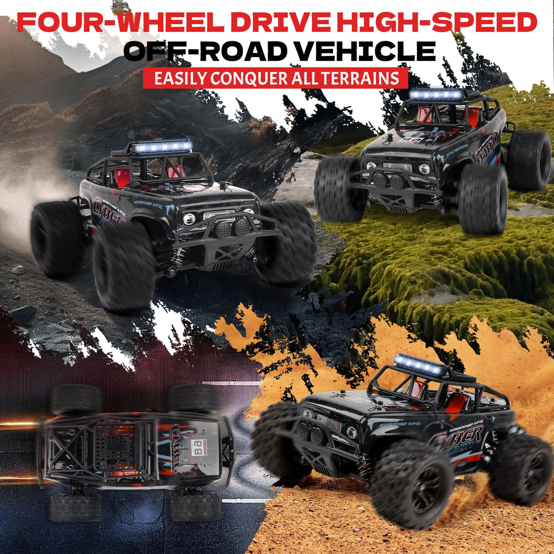 RC Auto 4WD 1:18 Offroad 40 km/h mit 2 Akkus 60 Min Fahrspass - Bild 3