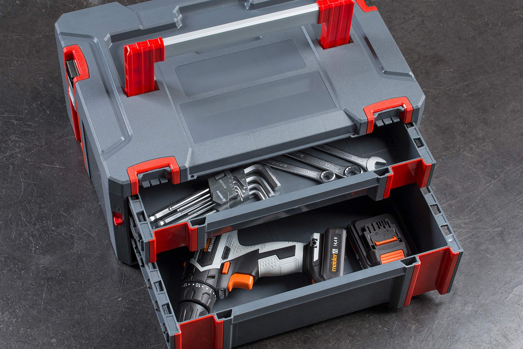 Stapelbox mit 2 Schubladen 13,5 L Kunststoff für Werkzeug - Bild 4
