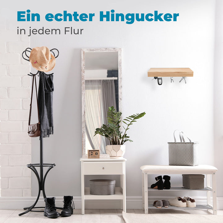 Schlüsselbrett Massivholz Esche mit Magnetleiste und Ablage - Bild 8