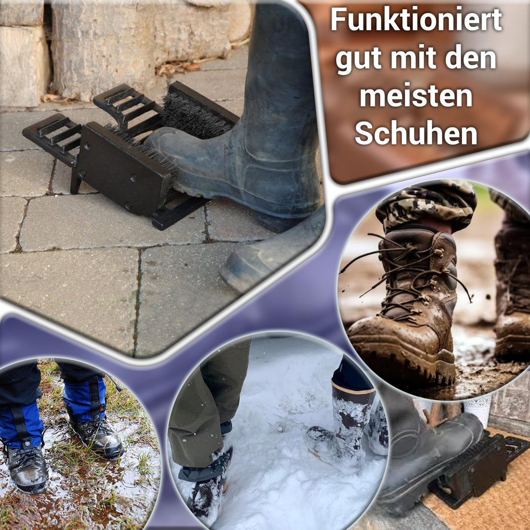 Schuhabstreifer Gusseisen 3-in-1 mit Bürsten und Stiefelknecht - Bild 12
