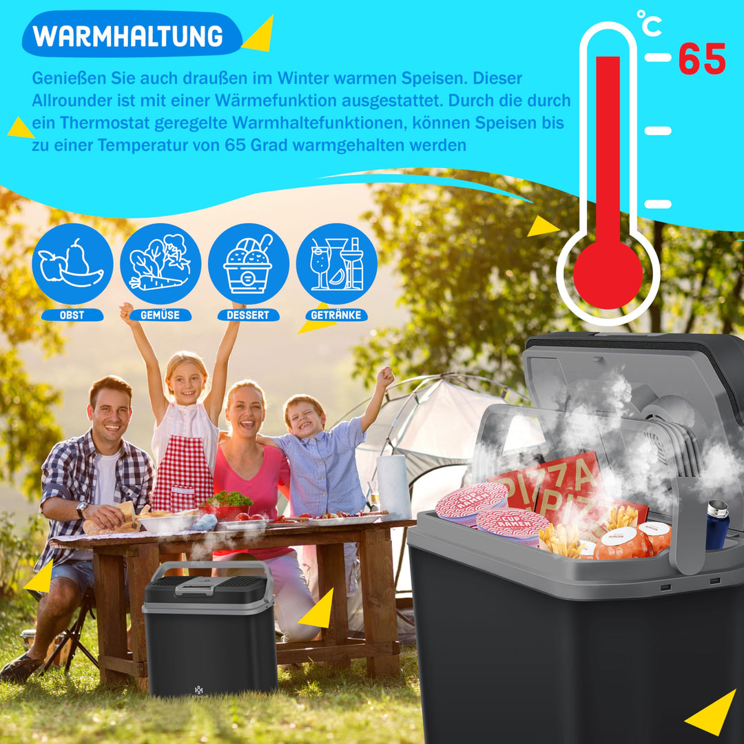 Thermo-Elektrische Kühlbox 24 L Kühlen &amp; Wärmen 12V/230V für Auto Camping - Bild 6