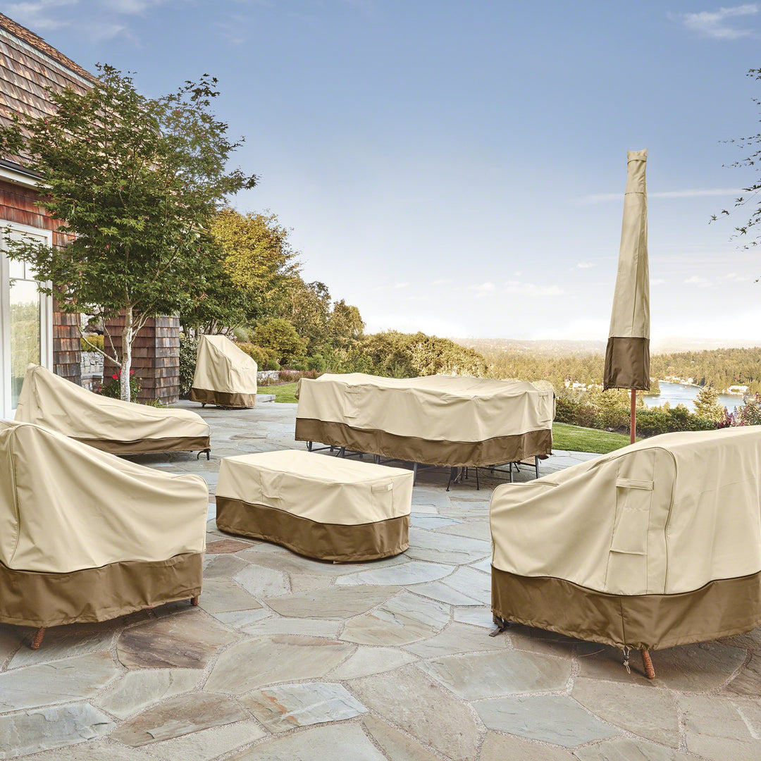 Gartenmöbel-Schutzhülle Rund 178x58 cm für Tisch mit 6 Stühlen - Bild 6