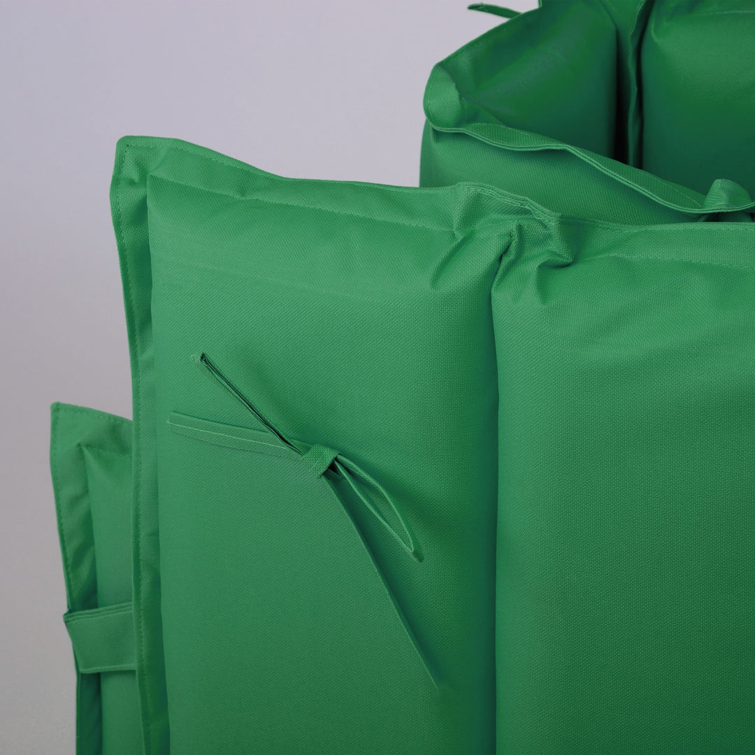 Sonnenliegen-Auflage 2er-Set Strukturpolyester 190x60cm dunkelgrün - Bild 3