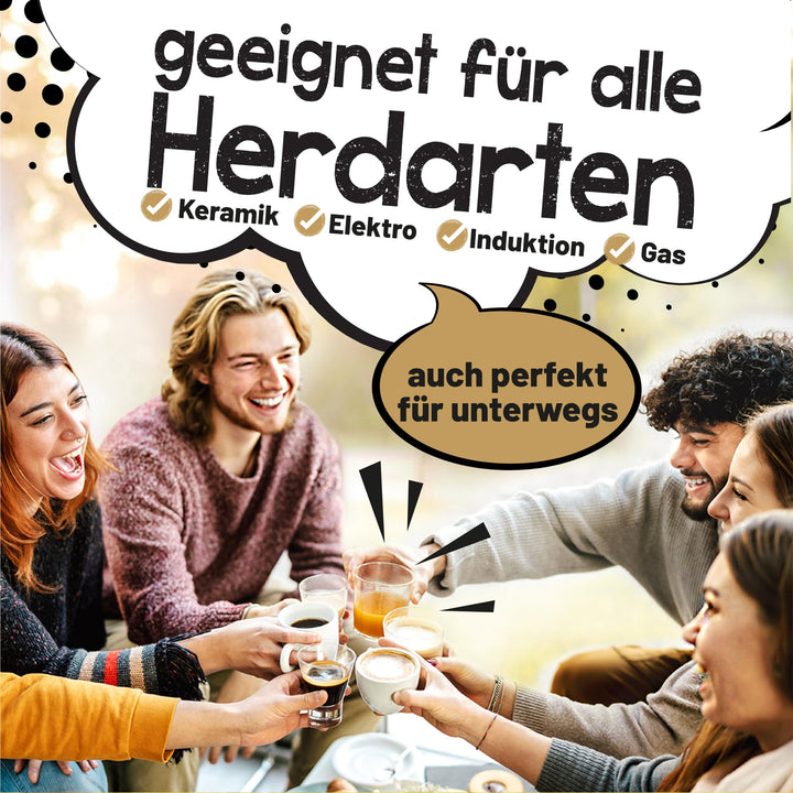 Espressokocher Edelstahl 6 Tassen für alle Herdarten inkl. Induktion - Bild 6