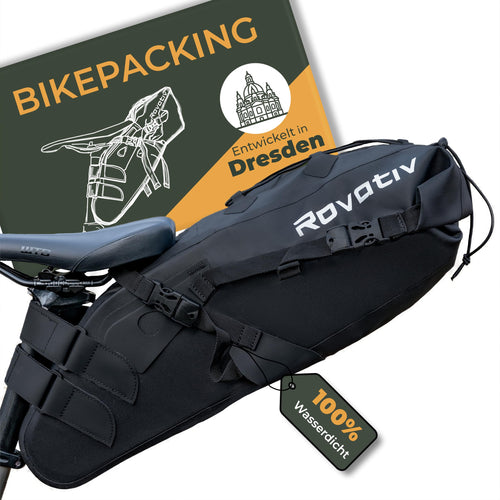 Bikepacking Satteltasche 10L wasserdicht für Gravelbike