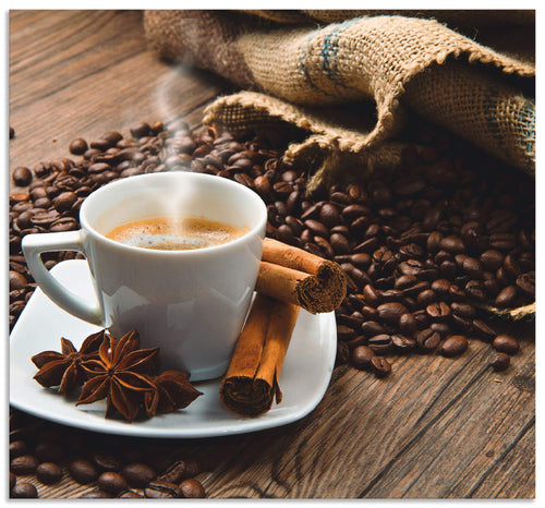 Küchenrückwand Alu Kaffeebohnen Motiv 70x65 cm Spritzschutz
