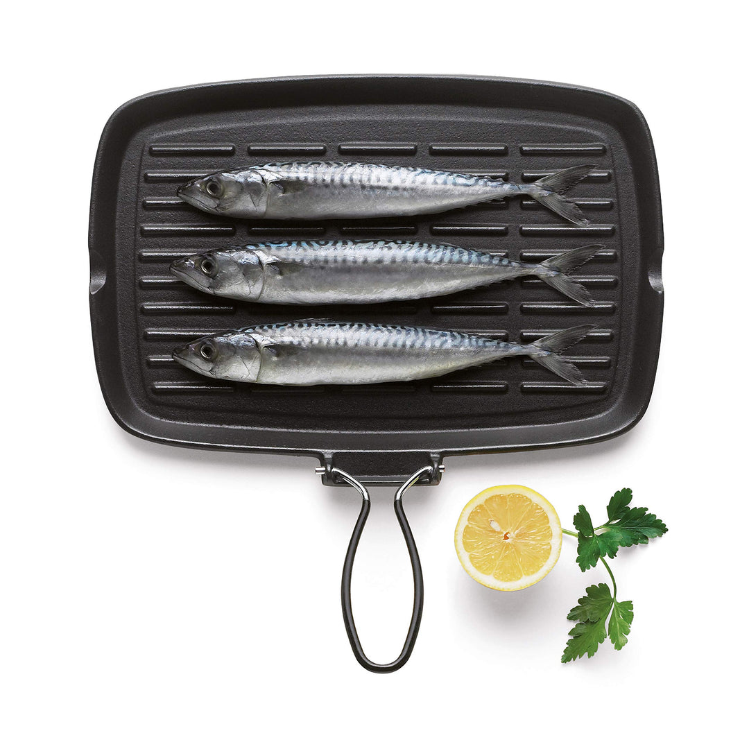 Steakpfanne Gusseisen emailliert rechteckig 36x24 cm Grill - Bild 2