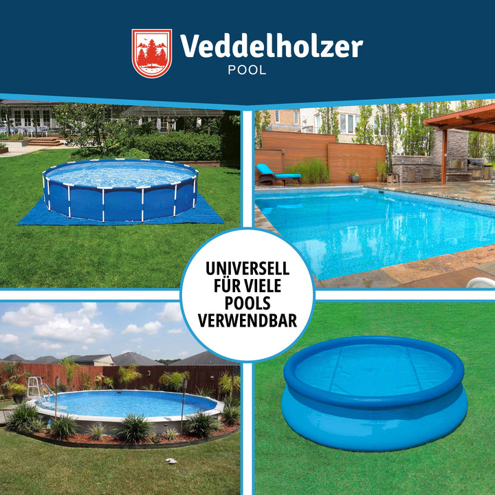 Poolkissen rund Ø 200 cm PVC mit Befestigungsseil &amp; Reparaturkit - Bild 6