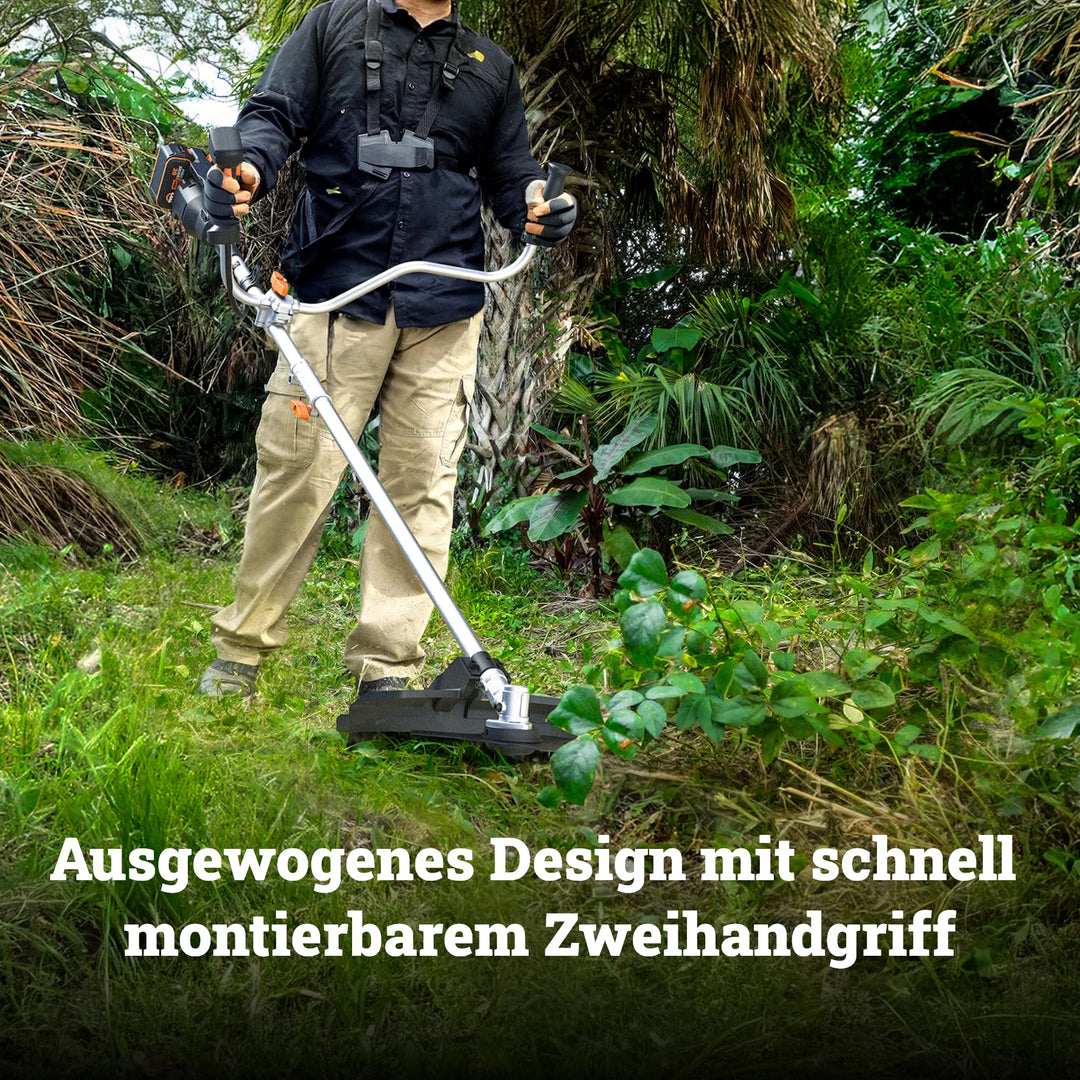 Akku-Rasentrimmer 40V bürstenloser Motor Wechselkopf 38cm - Bild 2