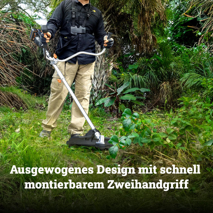 Akku-Rasentrimmer 40V bürstenloser Motor Wechselkopf 38cm - Bild 2