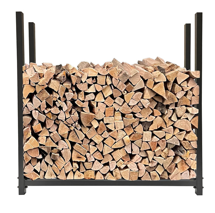 Kaminholzregal Aussen Metall 113x25x115 cm anthrazit mit Schutzhülle - Bild 4