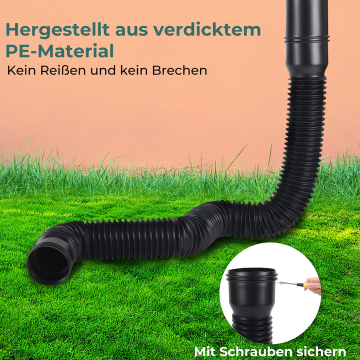 Fallrohr Verlängerung Flexibel PE 47-150 cm für 80/100 mm Rohre - Bild 7