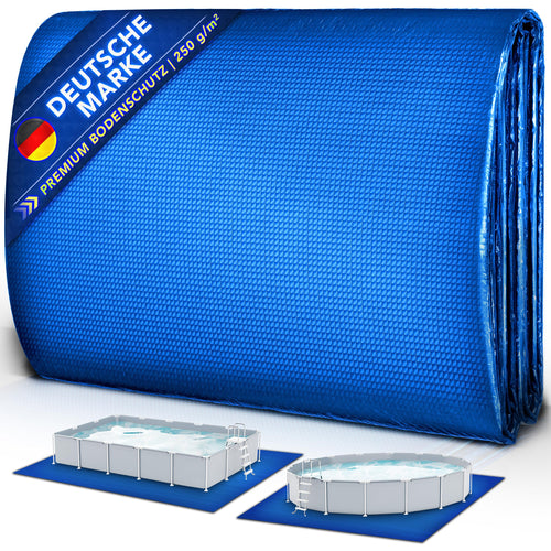 Pool Bodenplane 396x396 cm quadratisch PE 250g/m² UV-beständig