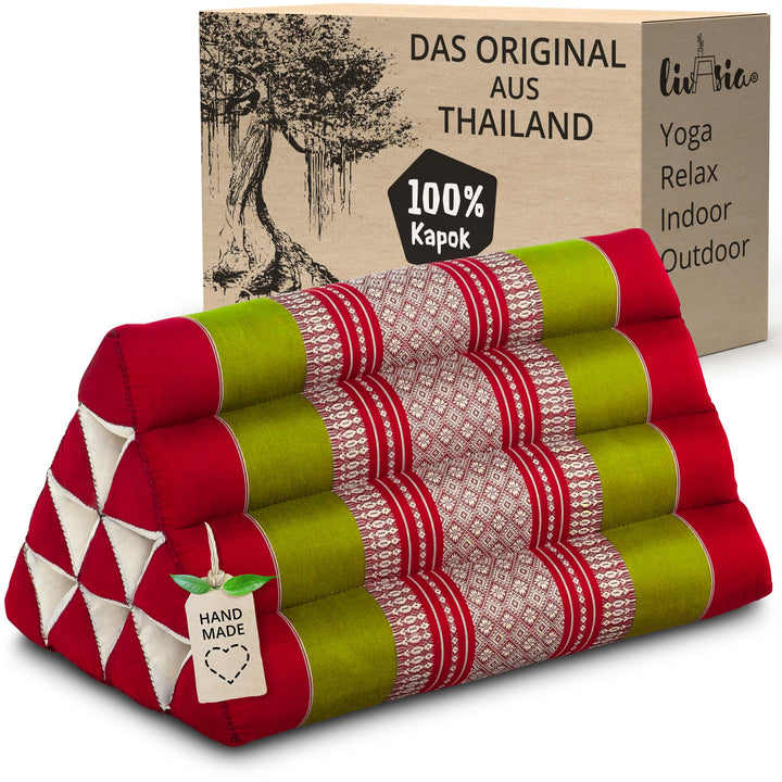 Dreieckskissen Kapok 50x30x32cm Rückenstütze Meditation Garten