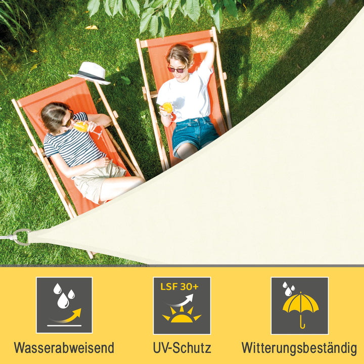 Sonnensegel Dreieckig Wasserabweisend PES mit UV-Schutz für Terrasse - Bild 2