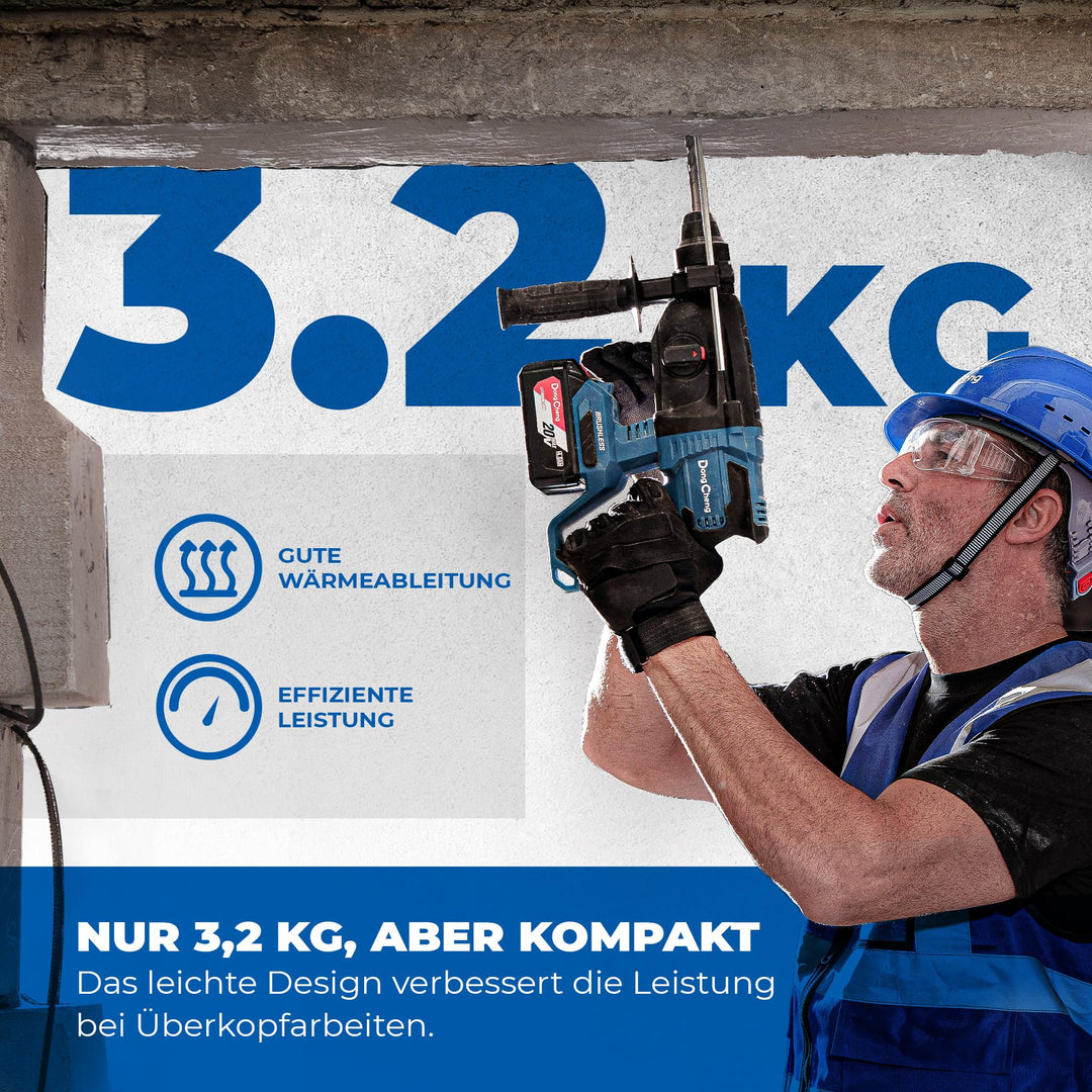 Akku-Bohrhammer 20V SDS-Plus 4-in-1 mit 2,8 J Schlagenergie - Bild 6