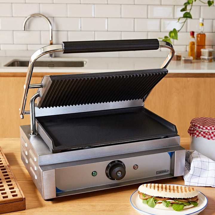 Panini-Kontaktgrill Gusseisen 2200W stufenlos regelbar 50–300°C - Bild 3