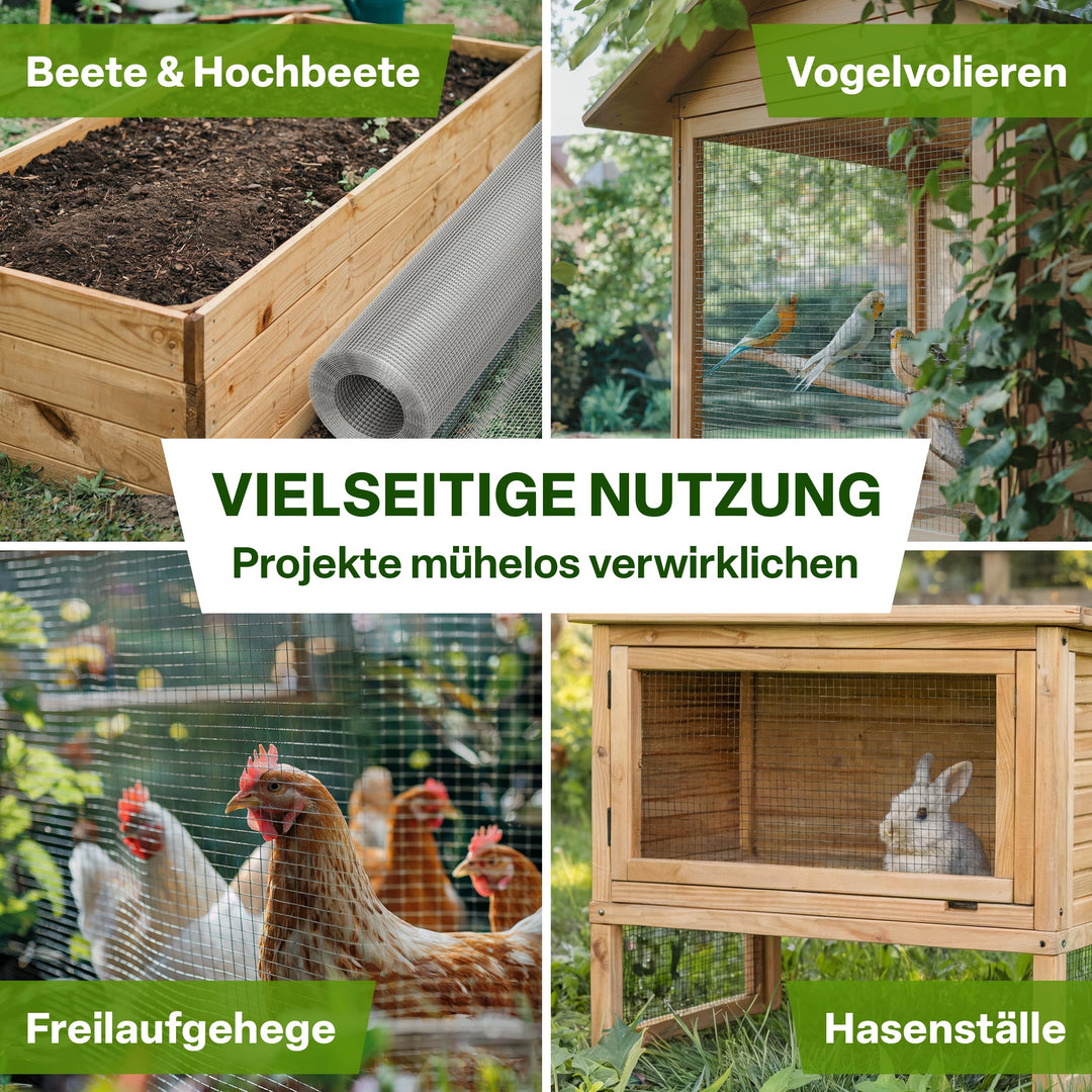 Drahtgitter feinmaschig verzinkt 1x10m Wühlmaus- &amp; Tierschutz - Bild 4