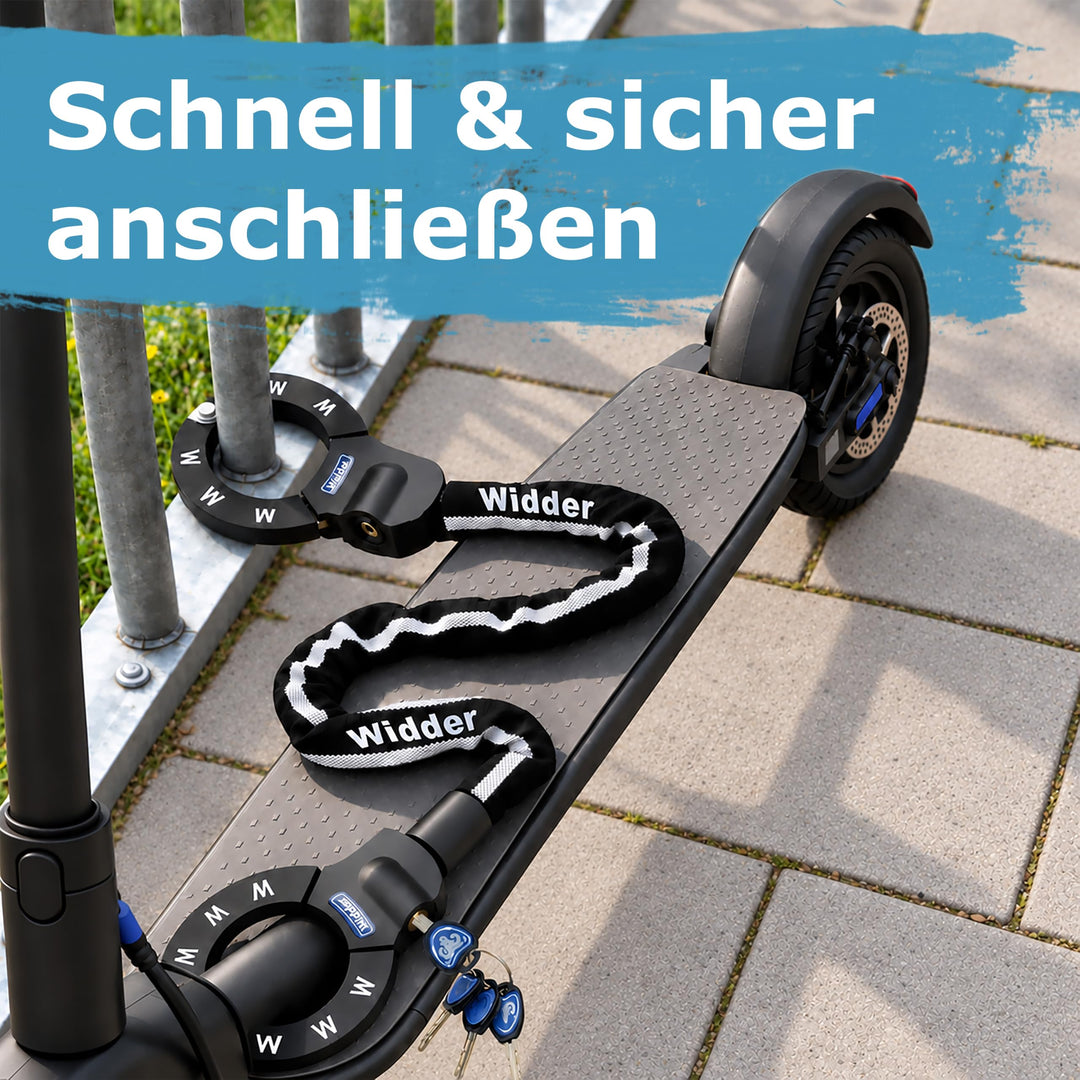 Handschellenschloss Karbonstahl 80cm mit Tasche fuer E-Scooter - Bild 8