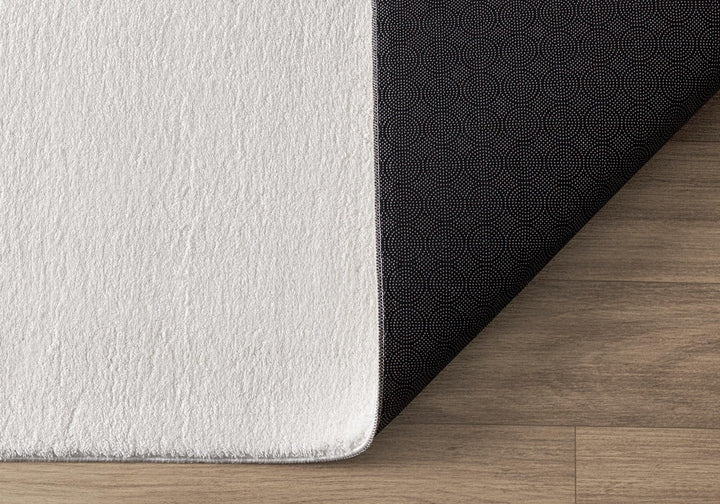 Teppich Felloptik Kurzflor 300x400 cm waschbar Anti-Rutsch Creme - Bild 4