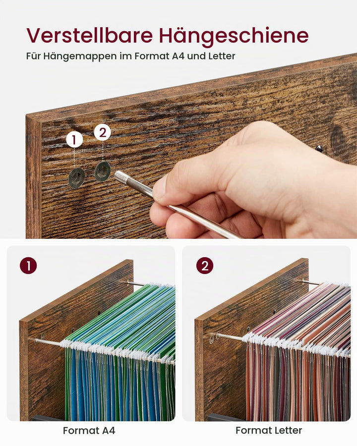 Rollcontainer mit 2 Schubladen und Rollen für Büro und Schreibtisch - Bild 6