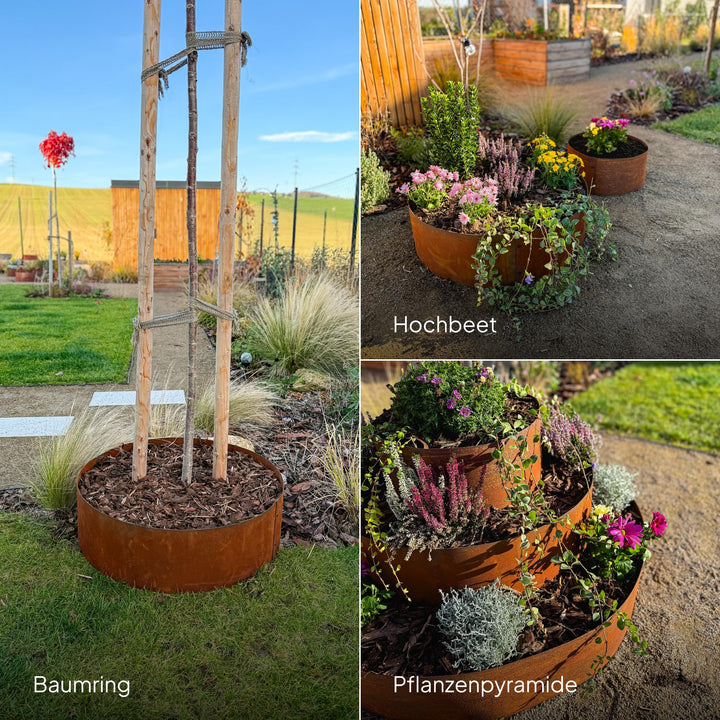 Pflanzring Cortenstahl Ø 100 cm Höhe 20 cm Baumring Hochbeet - Bild 6