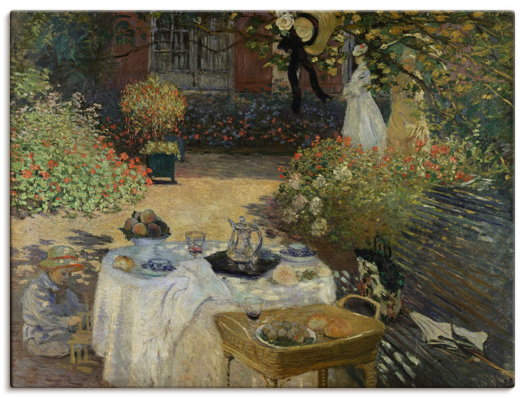 Leinwandbild Claude Monet Garten in Argenteuil Impressionismus