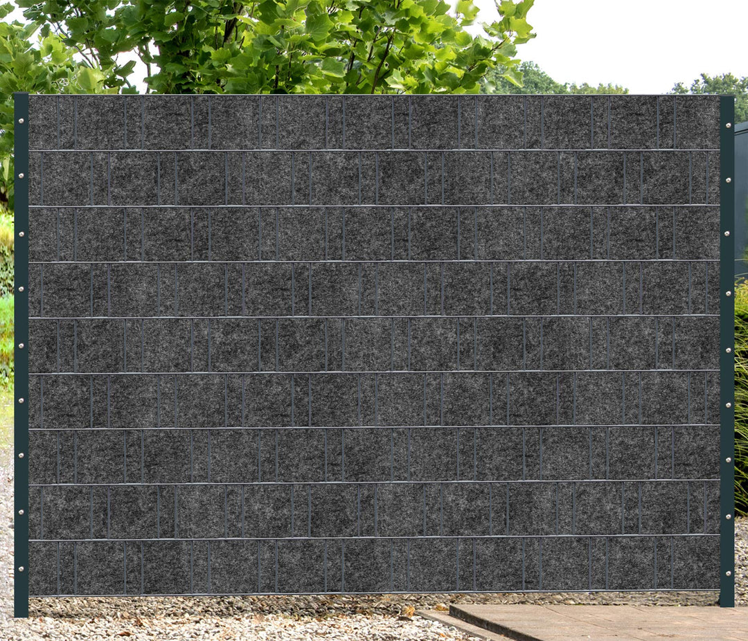 Sichtschutzstreifen Techno-Vlies 26m x 19cm für Doppelstabmattenzaun Grau - Bild 8