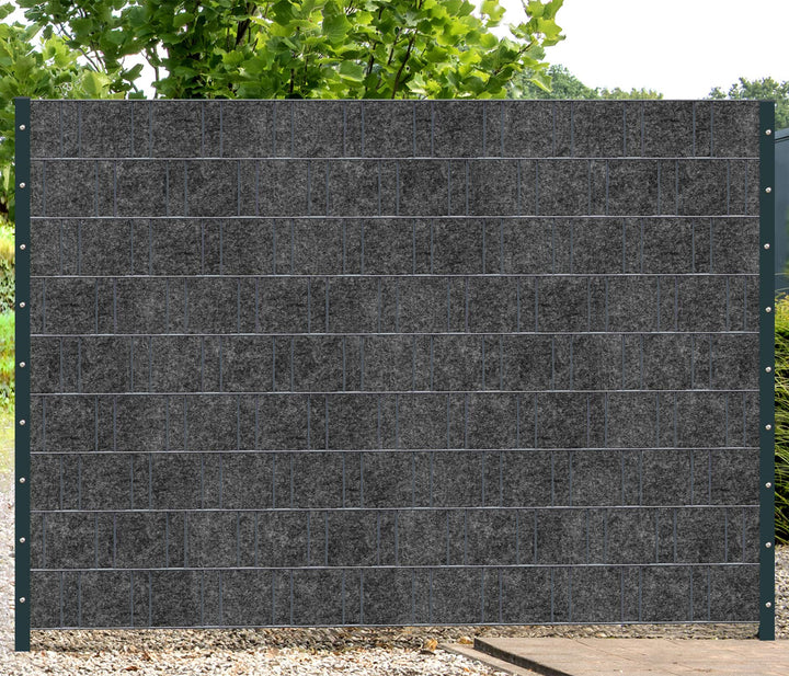 Sichtschutzstreifen Techno-Vlies 26m x 19cm für Doppelstabmattenzaun Grau - Bild 8