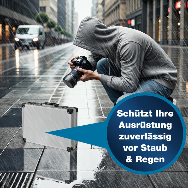 Universalkoffer Aluminium 39x28x10cm mit Würfelschaum für Messgeräte - Bild 7