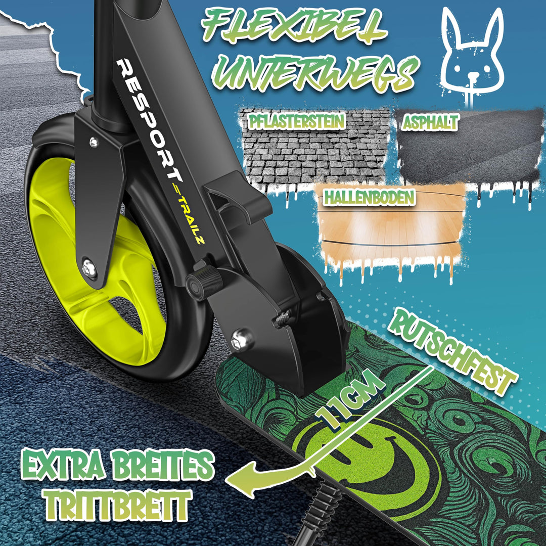 Cityroller klappbar 200mm PU-Rollen höhenverstellbar bis 100kg - Bild 7