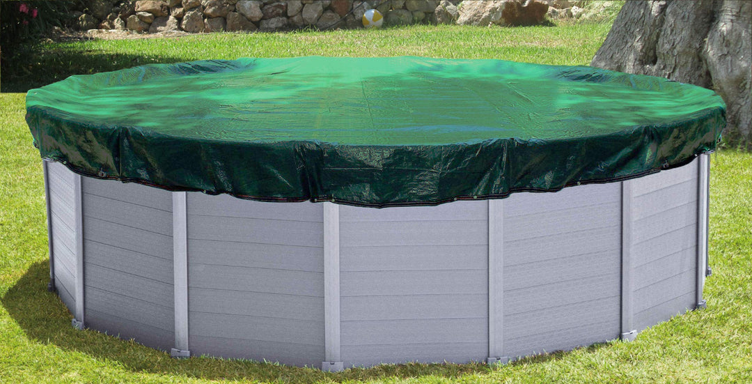Poolabdeckplane Rund Ø 720 cm Polyethylen 200g/m² für Pools bis 650 cm - Bild 9