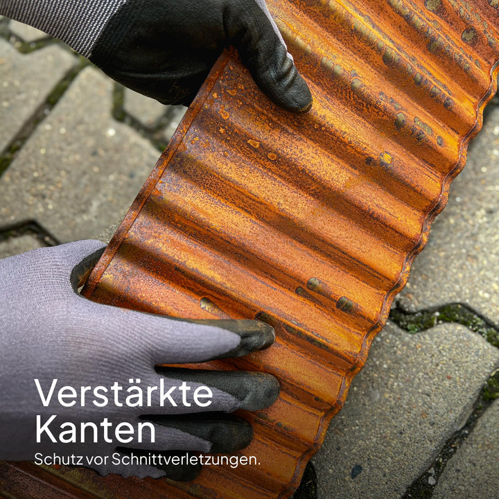 Rasenkante Cortenstahl gewellt 15 cm Höhe 12 m Beeteinfassung - Bild 6