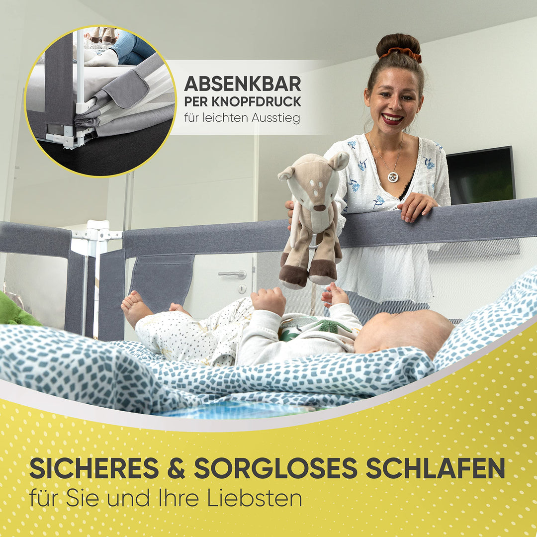 Rausfallschutz Bett Stahl 90 cm für Kinder- und Elternbett - Bild 5
