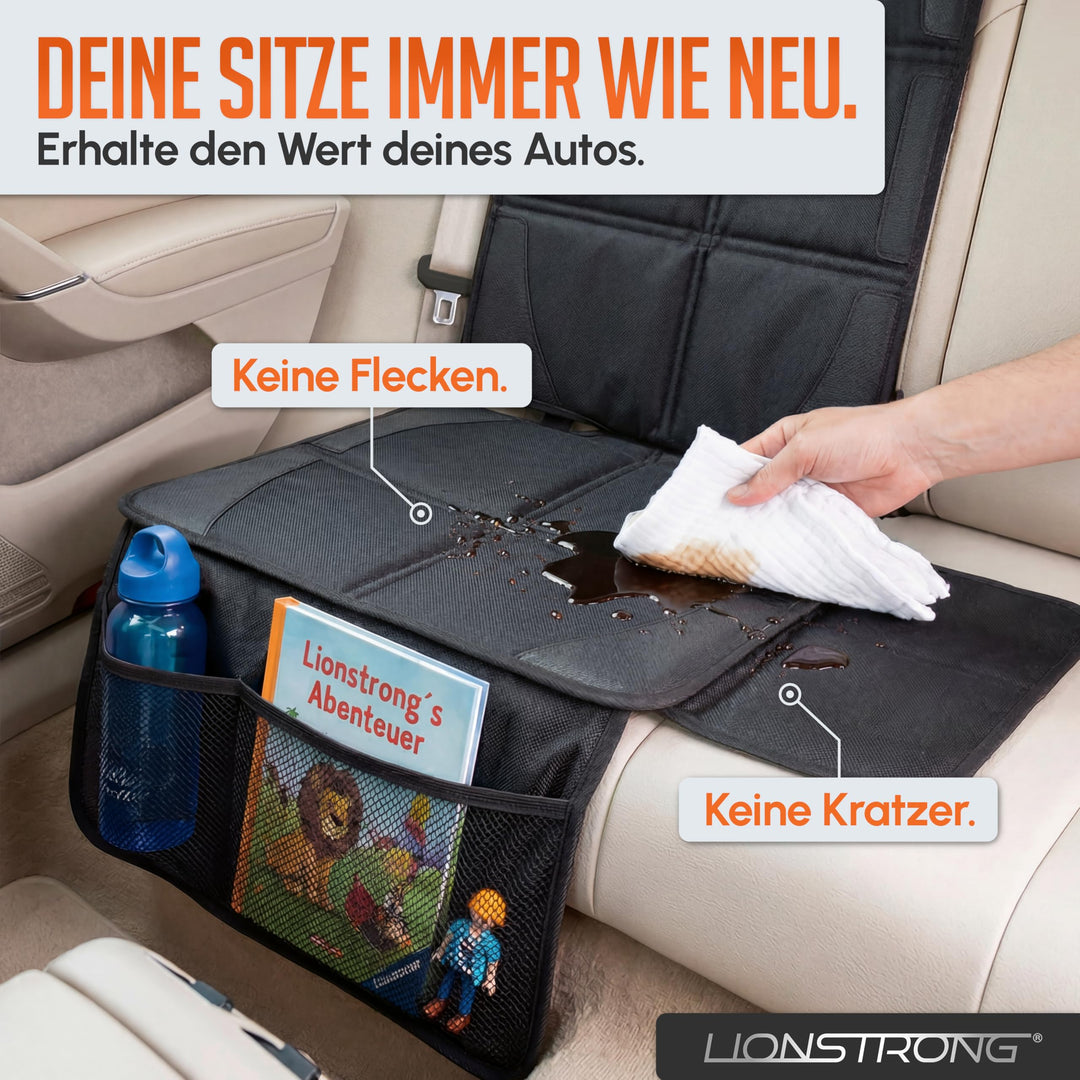 Kindersitzunterlage Sitzschoner 2er-Set ISOFIX-geeignet schwarz - Bild 2