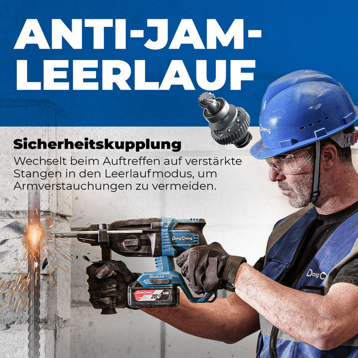 Akku-Bohrhammer 20V SDS-Plus 4-in-1 mit 2,8 J Schlagenergie - Bild 5