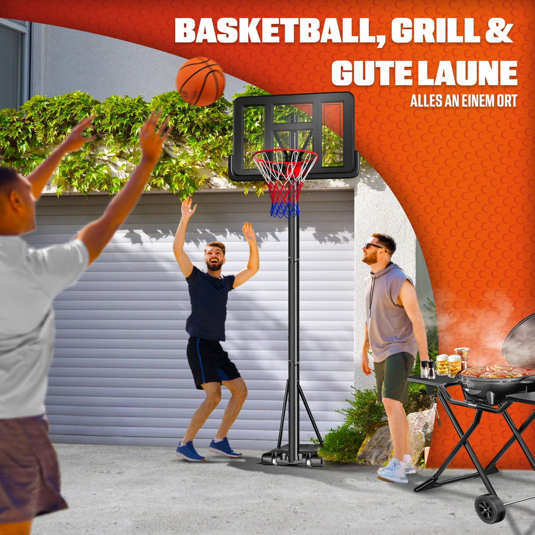 Basketballkorb mit Ständer höhenverstellbar 230–305 cm mit Rollen - Bild 8