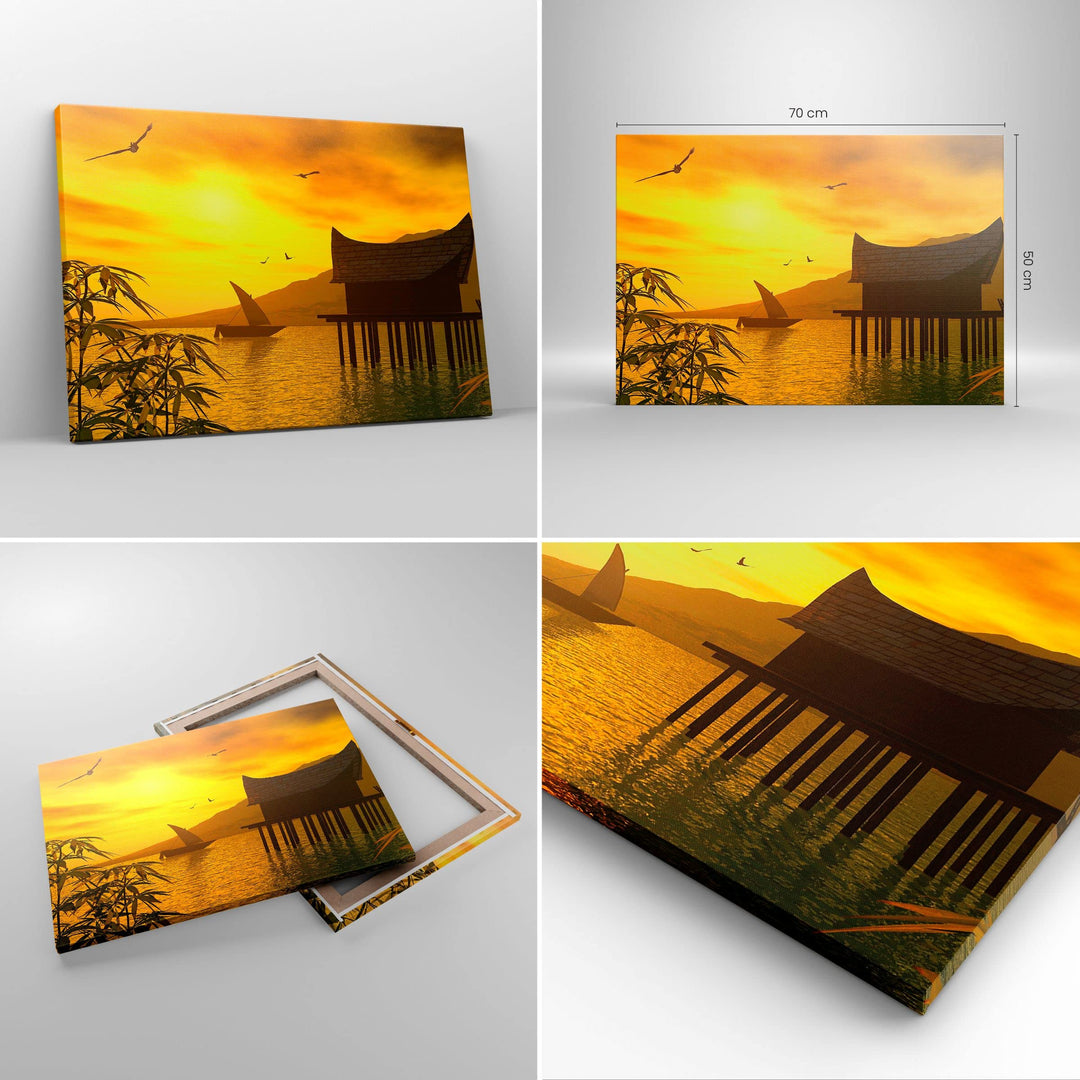 Leinwandbild Maritim Landschaft 70x50 cm aufhängefertig - Bild 2