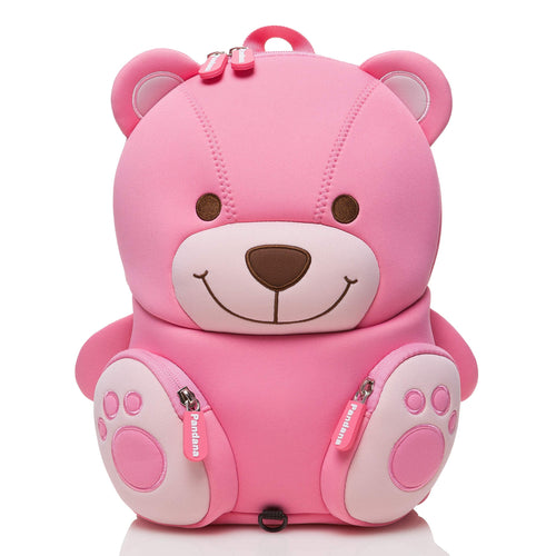 Kinderrucksack Neopren Bär-Design rosa für Kindergarten