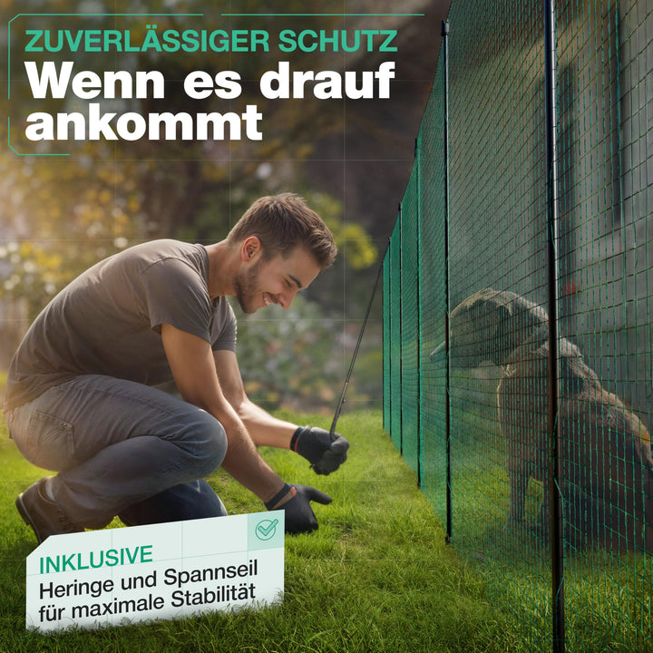 Hundezaun Garten 25 m x 90 cm flexibel aufstellbar - Bild 3