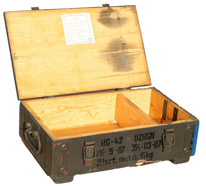 Militär Munitionskiste Holz gebraucht 48x31x16 cm mit Metallverschluss - Bild 5