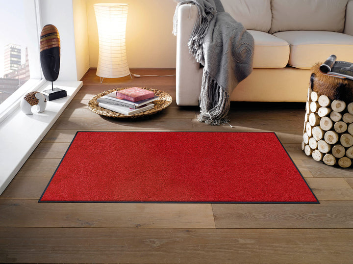 Fussmatte Nylonflor rutschfest 75x120 cm rot für Innenbereich - Bild 3